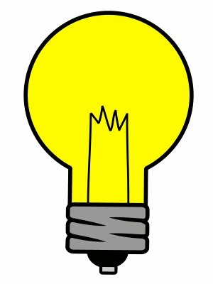cartoon lightbulb