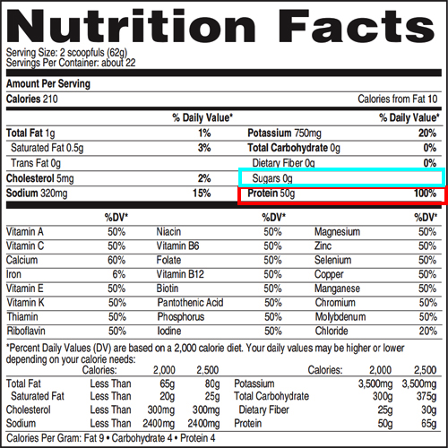 isopure zero carb protein nutrition facts