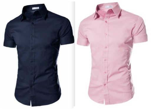 Pink and Blue Shirts