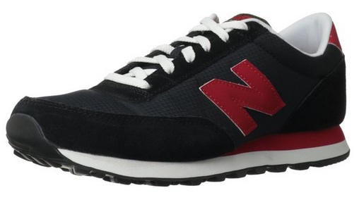 Black and red new balance shoes