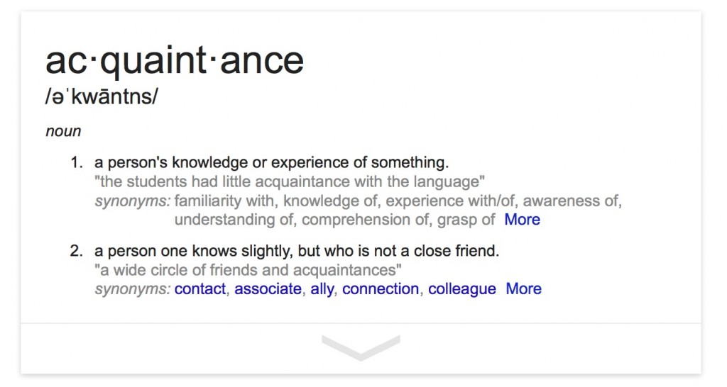 acquaintance-defined