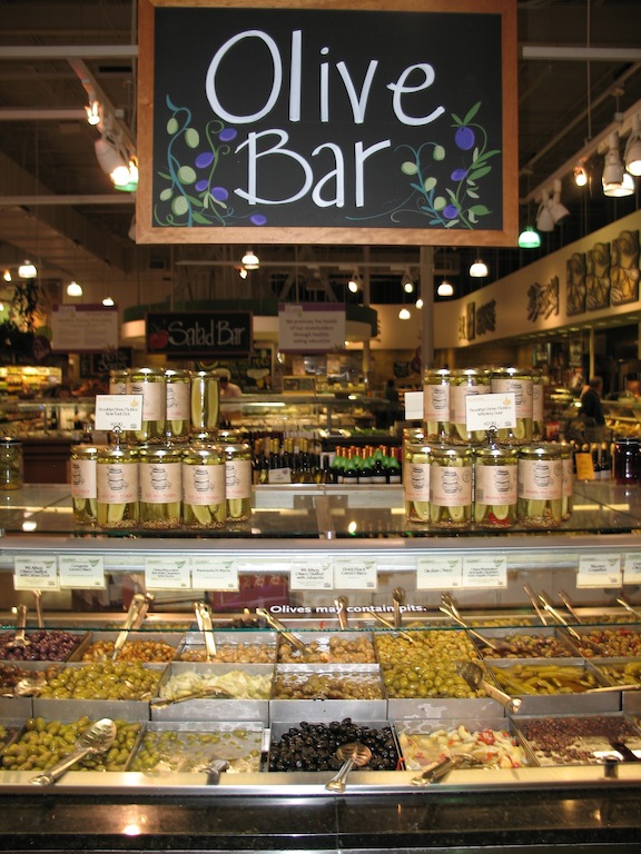 Olive Bar at Grocery Store