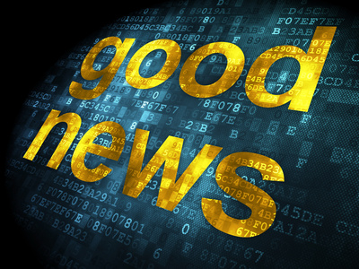 News concept: Good News on digital background